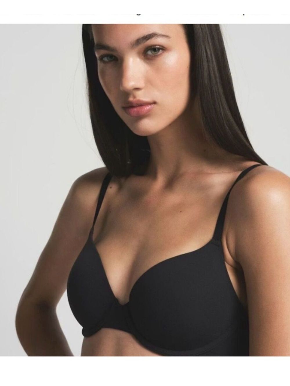 SKIMS Fits Everybody T-Shirt Demi Bra in Onyx 42D NWT Black